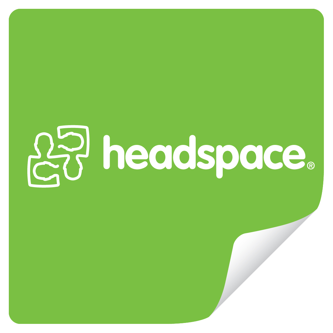 Headspace – Rectangle Sticker Logo